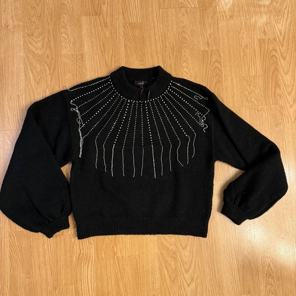ontwelfth Sweaters - ontwelfth Black sweater with silver studs size small